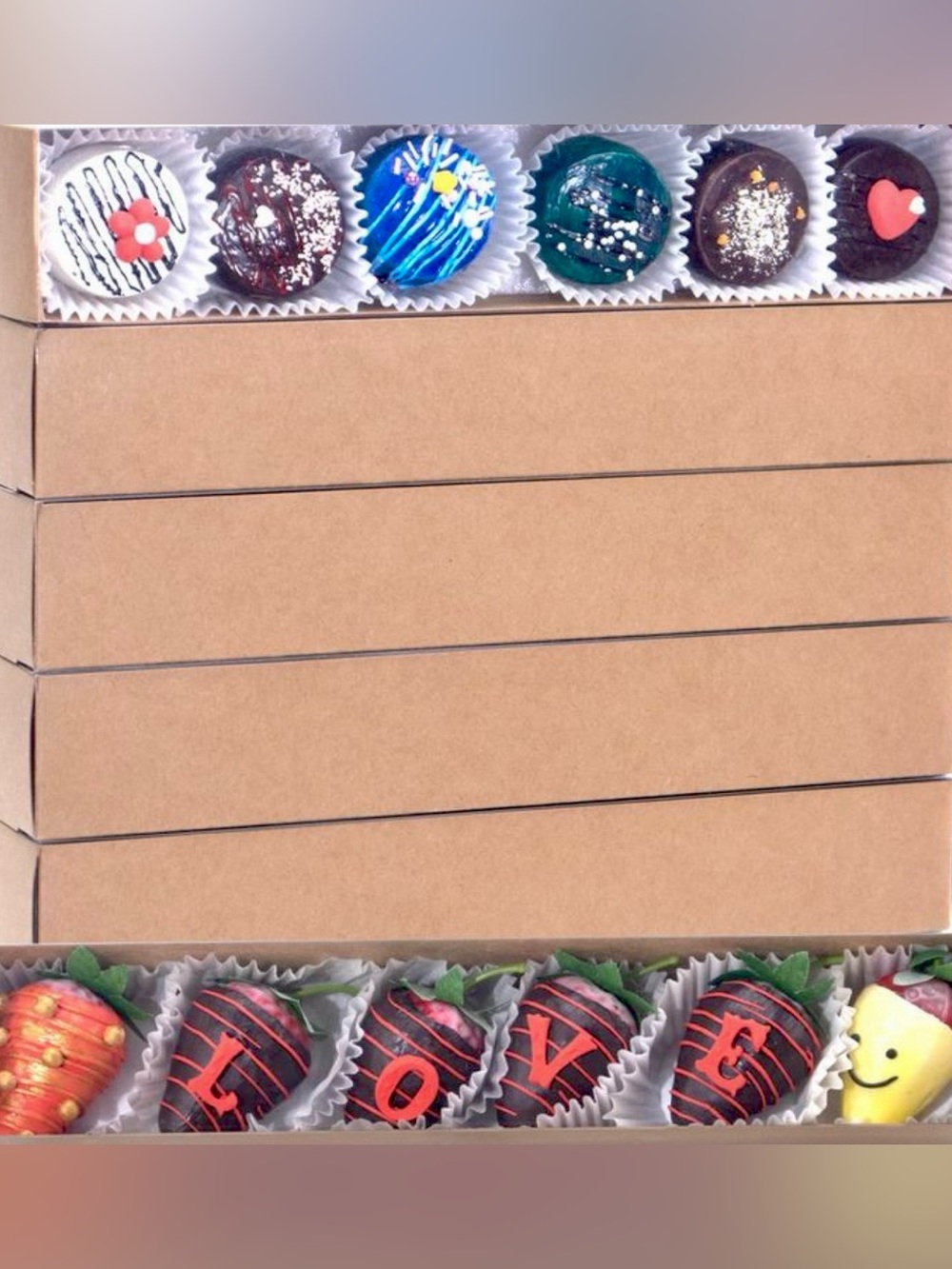 50 Pack Long dessert boxes